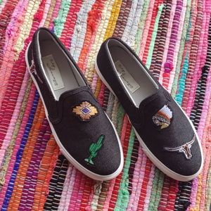 Vintage Havana Black denim Gill sneakers sz.9